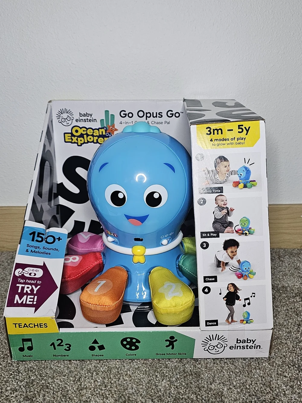 Baby Einstein Go Opus Go Ocean Explorer Interactive Octopus Toy - Blue